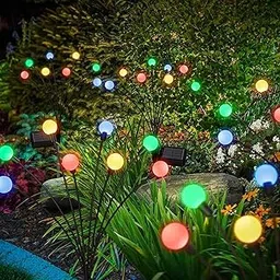 Gigawatts GW-305WW 10 LED Solar Garden Light – Firefly, 3V Panel, 600mAh Battery, BIS Approved, IP65 Waterproof, Automatic Outdoor Light for Garden, Lawn, Patio, Pathway (2 Pack, Multicolor)-picture-36