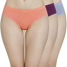 louryn koulyn Solid Mid Rise Full Coverage Bikini Panties (Pack of 3)-picture-23