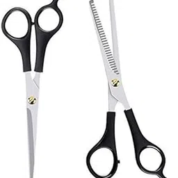 Doberyl Sharp Teeth Stainless Steel Professional Salon Barber Blue Thinning Scissors for Hair Cutting with Comb; Hairdressing Trimming Scissors Set for Salon and Home use-image-14