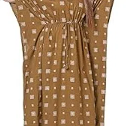 aalit Women's Cotton Kaftan Nighty Maxi Gown – Comfortable Loose-Fit Sleepwear with Stylish Prints, Lightweight & Breathable – Perfect for Lounge & Sleep-picture-18