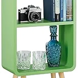 VASIL MART Nightstand Bookcase Side End Table Bedside Coffee Table in The Living Room and Bedroom Engineered Wood Modern Bedside Magazine Stand with Storage for Small Spaces.(Green)-picture-19