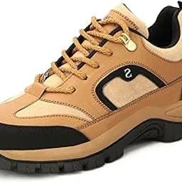 shoe island Men's Brown Casual Sneakers | Stylish Sports Running Shoes Comfortable Grip | Durable Outdoor Shoes for Men (BAB726), Size 6 UK/India-picture-13