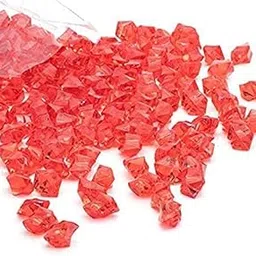 Firstly Traders Pack of 250 Gram Acrylic Diamonds Faux Crystals for Home Decor Vase Fillers(Red)-image-3