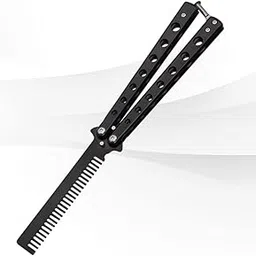 MERISHOPP Foldable Beginner Butterfly Cutter Practice Cutter Combs Training Cutter Black-picture-31