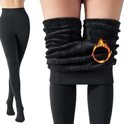 samrat mart Winter Warm Thermal Fleece Lined Thick Tights for Women Slim Fit Leggings Pants Waist Size 26 to 34 Inch Stretchable-picture-39