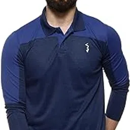 Men's Basic Activewear Regular Fit T-Shirt For Casual Wear | Mock Neck | Long Sleeve | Half-Zipper Closure | Polyester Jersey T-Shirt Crafted With Comfort Fit For Everyday Wear-image-26