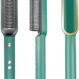 2 in 1 Ceramic Hair Straightener Brush for Women, Fast Straightening Comb Electric Hot with 30s Heating, Ionic Care, 5 Heat Settings, No Damage-picture-11