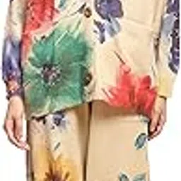 global republic Polyester Blend Knitted Floral Printed Co-ord Set for Women (E08)-picture-35