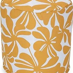 Majestic Home Goods 85907220420 Plantation Pouf, Yellow-picture-49