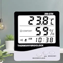 Uniglobal Business Digital Thermo-Hygrometer with Clock, Big 3 Line Display, 288-CTH-picture-50
