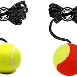 Cricket Bat Knocking/Hanging Ball/Bat Knocking Practice Cricket Training Ball (Standard, Pack of 2) Green & Multi-picture-44