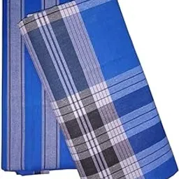 Unstitched Self Design Checkered Multicolor Lungies for Men Pack of 2-picture-49