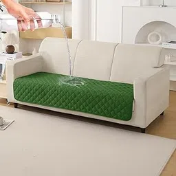 HOKIPO Polyester Quilted Waterproof Sofa Cover Mats for 1 Seater Sofa, Forest Green (AR-4963-W8*1)-picture-68