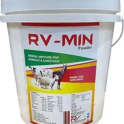 RV-MIN Mmc 5 Kg,Bucket, Mineral Mixture for Cow, Buffalo,Sheep,Goat and Other Diary and Farm Animals, Powder, Milk, All Life Stages-picture-12
