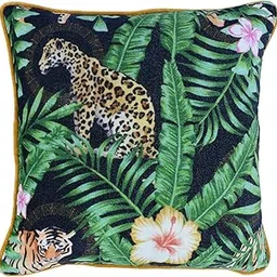 Blissful Cotton Premium Decorative Cushion Covers Pack of 1 – 18x18 Inches – Jungle, Tropical & Flamingo Printed Sofa Cushion Covers – Living Room & Bedroom Decor (Multicolor)-picture-12