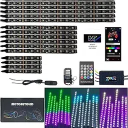 16PCS Motorcycle LED Underglow Kit with Brake Turn Signal RGBW Chase Flow Chasing Strips Waterproof MultiColor Accent Light with APP Remote Control Accessories for ATV Harley Davidson Honda Kawasaki-picture-31