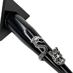 elegant attire club Dragon ring Serpent Adjustable Silver Colour For Pack of 1-picture-15