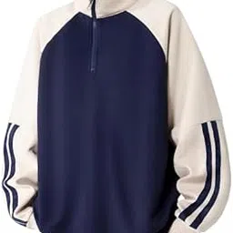 trillion Half Zipper Solid Sweatshirt for Men (Regular Fit Polyester Blend)-picture-23