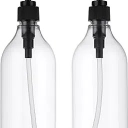 ORLUXE Round Pump Bottle Soap Dispenser | Refillable Transparent Plastic Lotion Bottle | Empty Liquid Container for Soap, Shampoo, Lotion & Essential Oils (500 ML, Pack of 2)-picture-36