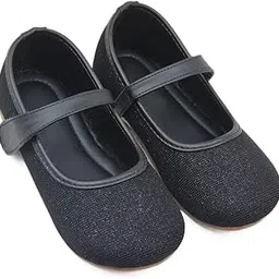 neska moda Girls Synthetic Leather Ballerinas/Belly Sandal (Baby Pink)- Shiny Design, TPR Sole with Padded in Sole- BT3600-picture-11