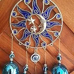 DT DECTONE Metal Blue Turkish Evil Eye Nazar Battu Hanging Lucky Pendant Hanging Ornament Amulet For Car, Home & Office Protection And Blessing From Negative Energy-image-76