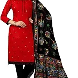 Women's Embroidered Cotton Salwar Suit with dupatta by mahir enterprise-picture-26