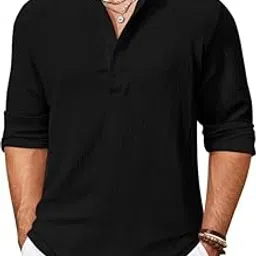 madhavista Men's Regular Fit Solid Full Sleeve Regular Fit Short Kurta | Solid Pattern Mandarin Collar Straight Kurta-picture-24