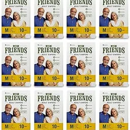Friends Easy Adult Diapers Tape Style - 120 Count (Medium) with odour lock, Unisex, Leakproof, Wetness Indicator and Anti-Bacterial Absorbent Core- Waist Size 28.35-51.18 inch; 72-130cm-image-7