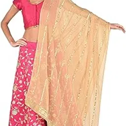 dupatta bazaar Woman's Chiffon Dupatta with Gotta Patti Work.-picture-43
