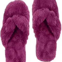 bhains ki ankh Flip-Flops & Slippers Indoor Non-Slip Soft Thong Fur Flip-Flop And Slippers For Women-picture-52