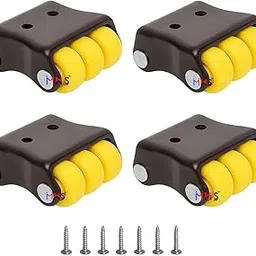 MHS Nano Sixer Caster Wheels for Furniture with Screws 200 KG Load Capacity Set of 4 Wheels-picture-36