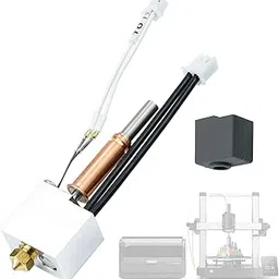 Hotend for Kobra 3 Combo Hot End Kit Print Head Heat Sink Block Heating Cartridge Thermistor with Extra Silicone (Kobra 3 hot end Without Heat Sink (Brass Nozzle 0.4))-picture-13