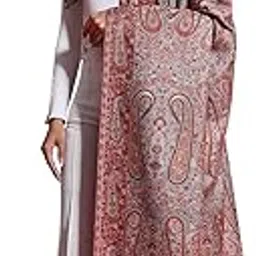 zamour Women's Kani Luxury Shawl Paisley Exquisite Pattern, Soft Wool Material, Winter Woolen Pashmina Feel Wrap-picture-10