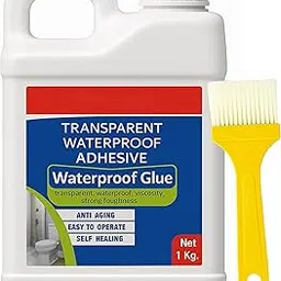 Transparent Waterproof Glue for Leakage, Epoxy Resin for Flooring, Crack Seal Agent Waterproofing for Roof Leakage Solution Indoor Outdoor Waterproof Adhesive Sealan (1KG, Glue)-image-13