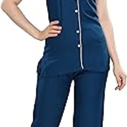 style dunes Women's Rayon Plain/Solid Night Suit Set Pack of 1-picture-24