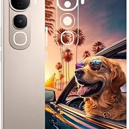 AtOdds Mobile Skin Sticker Wrap | Compatible for VIVO Y400 PRO (5G) | Scratchproof Matte Finish | Full Coverage for All Sides & Camera Protection (Happy Doggo)-picture-25