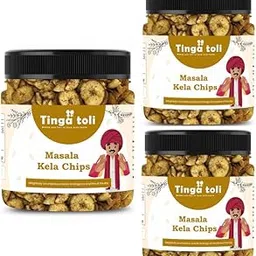TINGA TOLI Homemade Kerala Special Masala Banana Chips Pack of 3 of 125 Grams Total 475 Grams Kela Wafer banana wafers Masala Yellow Kela Chips Natural banana chips Made with coconut oil [Jar Pack]-picture-59
