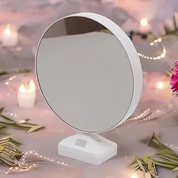 Trends Gift Store Magic Mirror Photo Frame with Light Photos Gift Personalized Frames for Valentine's Day Gifts, Anniversary, Birthday (Plastic, Tabletop, White, Pack of 1, Round, Framed)-image-52