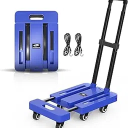 a r mall AR Mall Platform Trolley for Heavy Weight Material Goods Carrying Folding Hand Truck, 500 LB Capacity Luggage Trolley for Home Office Warehouse & Industries Cart-picture-14