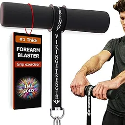 Vikingstrength Forearm Blaster-Forearm Strength Excercise Equipment for Men and Woman. Thick Wrist Roller Grips for Muscle Building and Injury Prevention. Hand Grip Exerciser Strengthener-picture-25