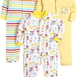mini berry 100% Cotton Rompers/Sleepsuits/Jumpsuit/Night Suits for New-born Baby Boys & Girls Pack of 3-picture-26