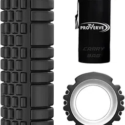 PROVERVE Foam Roller for Back, Neck & Knee Pain Relief | Deep Tissue Massage Roller for Muscle Recovery & Fitness | Yoga & Workout Foam Roller for Home Gym with Carry Bag-image-43