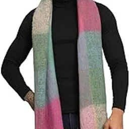 Ravaiyaa - Attitude is everything Acrylic Wool Muffler for Men/Boys Reversible Cashmere Scarf for Winters 72"x14" Inch (Green)-picture-36