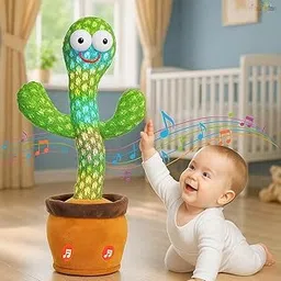 Rechargeable Talking Cactus Toy for Kids - Musical Dancing, Speaking Cactus Toy for Babies – Educational Talking Toy for Baby Boys & Girls (0-3 Years) – Speaking, Repeating for Toddlers-image-16