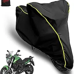 AUTOBIRSA Waterproof Two Wheeler Cover for Bajaj Dominar 400 Bike | UV Proof, Heat Resistant & All Weather Protection | Black & Yellow Piping Color | Durable & Triple Stitched - Custom Fit Cover-picture-14