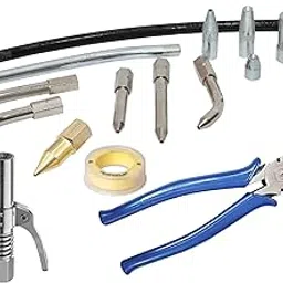 ISC Grease Gun Coupler With 11Pc Nozzles Set, 8' Plier 1Pc Teflon Tap, Golden Nozzle Manual Dispenser (Pack of 15)-picture-15