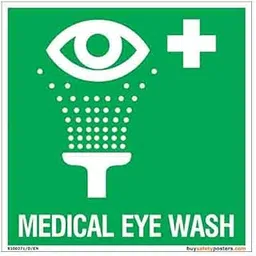 buysafetyposters.com - Medical Eye Wash Sign in English - PVC Sticker - (Square, 8 inch X 8 inch, Multicolor)-picture-21