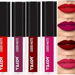 TILKOR Mini Lipstick Red – Gorgeous Red Matte Lipstick with Full Coverage, Rich Color, Long-Wearing Formula, and Smooth Application – Pack of 4 – Full Coverage-picture-54