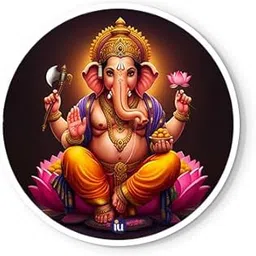 Lord Ganesh Design 02 Fridge Magnet | 3 Inch Tough Acrylic | Devotional Gift for Home-picture-44