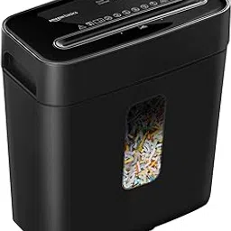 Amazon Basics 8-Sheet Cross Cut Paper and Credit Card Shredder | 11.5 Liter Waste Basket Capacity| for Office and Home Usage | 1 Year Brand Warranty-image-39